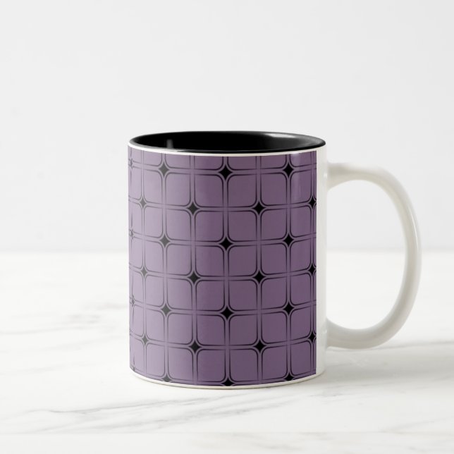 Vintage Bliss Mug, Purple Two-Tone Coffee Mug (Right)