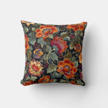 Vintage Bloom Elegance Decorative Pillow