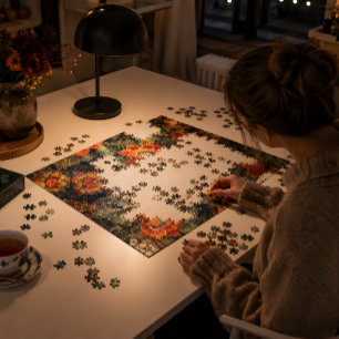 Vintage Bloom Elegance Jigsaw Puzzle