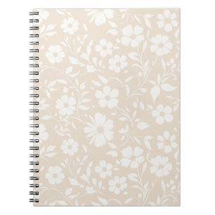 Vintage Bloom Neutral - Soft Linen Notebook