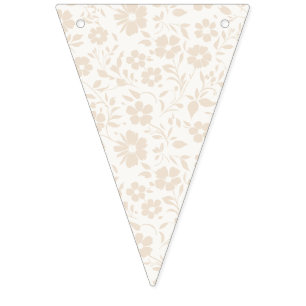 Vintage Bloom Soft Linen - Neutral Bunting Flags