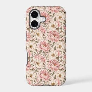 Vintage Blooming Peonies Pattern