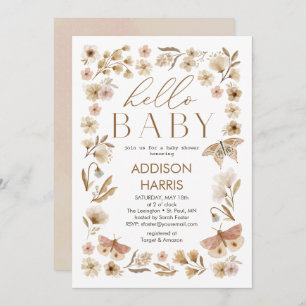 Vintage Blooms Baby Shower Invitation