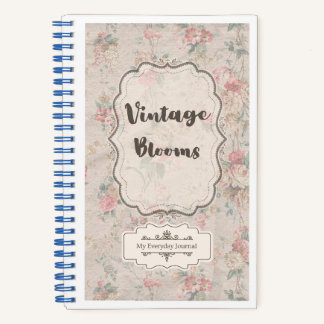 Vintage Blooms Floral Journal | Soft Watercolor