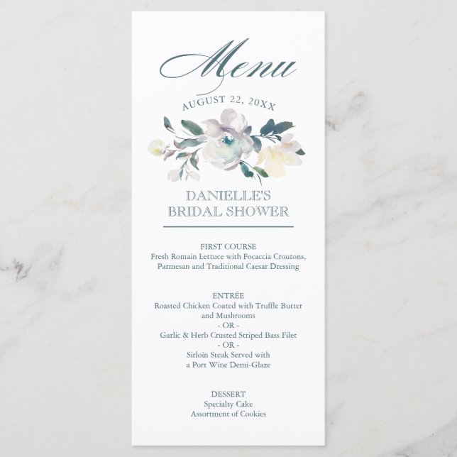 Vintage Blooms | Menu (Front)