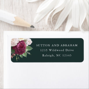 Vintage Blooms Return Address Label