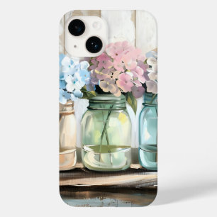 Vintage Blossom Hydrangea Mason Jars Case-Mate iPhone 14 Case
