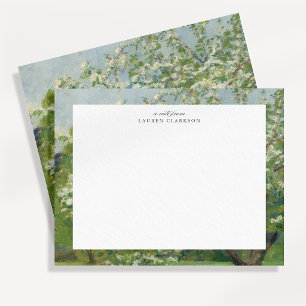Vintage Blossoming Trees Fine Art Note Card