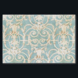 Vintage Blue and Beige Damask Pattern Tissue Paper<br><div class="desc">This elegant wrapping paper has a pattern of blue and beige vintage damask.  Perfect for Wedding wrap and decoupage paper for furniture and other projects. From our hearts to yours enjoy!</div>