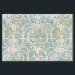 Vintage Blue and Beige Damask Pattern Tissue Paper<br><div class="desc">This elegant wrapping paper has a pattern of blue and beige vintage damask.  Perfect for Wedding wrap and decoupage paper for furniture and other projects. From our hearts to yours enjoy!</div>