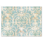 Vintage Blue and Beige Damask Pattern
