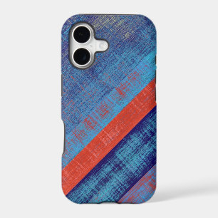 Vintage Blue and Red Stripes Pattern Abstract