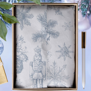Vintage Blue and White Christmas Decoupage Tissue Paper