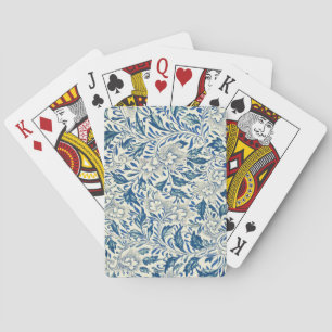 Vintage Blue Asian Floral: Antique Chinoiserie Playing Cards