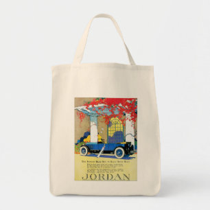 Vintage Blue Automobile Ad Tote Bag