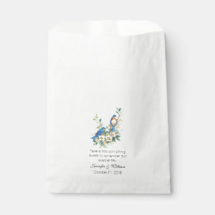 Vintage Blue Birds Custom Wedding Favour Bag