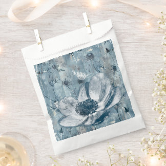 Vintage Blue Botanical Illustration Favour Bag