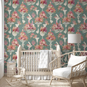 Vintage Blue Bouquet Wallpaper
