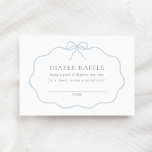 Vintage Blue Bow Baby Shower Diaper Raffle Ticket Enclosure Card<br><div class="desc">Invite friends and family to participate in a diaper raffle with this elegant blue bow themed baby shower enclosure card.</div>