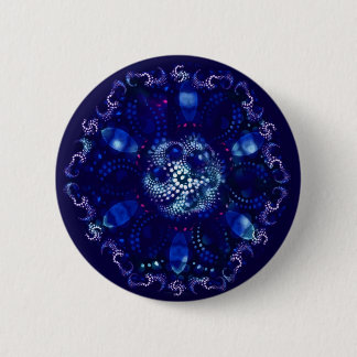 vintage blue brooch button