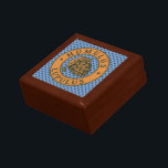 Vintage Blue Brown Green Hop Beer Ink Art Style Gift Box<br><div class="desc">Gift your friend this wooden keepsake box with this hoppy Humulus lupulus hop for craft beer. The background is blue. No beer can do without hop, humulus lupulus. All beer fans should express this fact by means of this ink art. Also great for Saint Patrick's Day. I always liked traditional...</div>