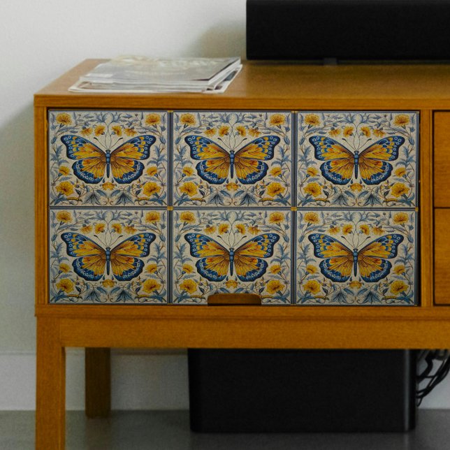 Vintage Blue Butterflies Decoupage Tissue Paper (Creator Uploaded)