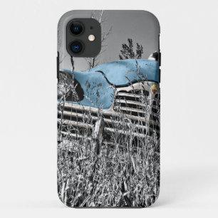 vintage blue car iPhone 11 case