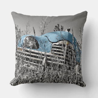 vintage blue car cushion