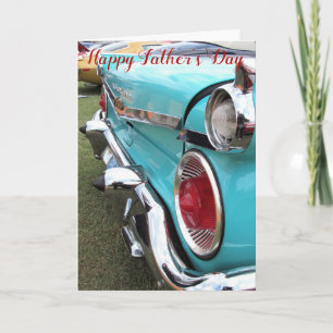 Vintage Blue Car - Happy Father's Day Card