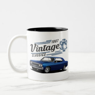 Vintage Blue Chevelle Two-Tone Coffee Mug