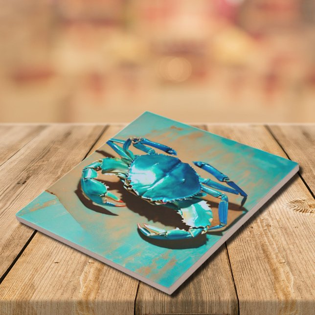 Vintage  blue  crab  ceramic tile (Creator Uploaded)