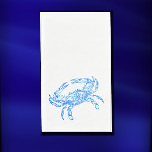 Vintage  blue  crab napkin