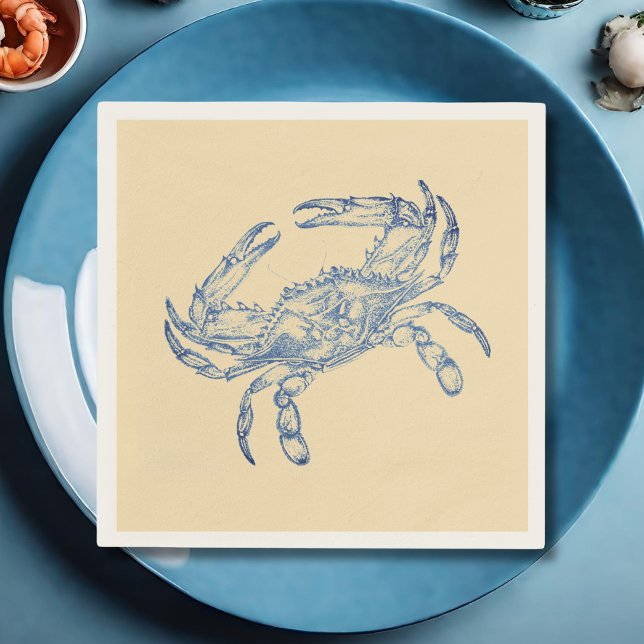 Vintage  blue  crab no2    napkin (Creator Uploaded)