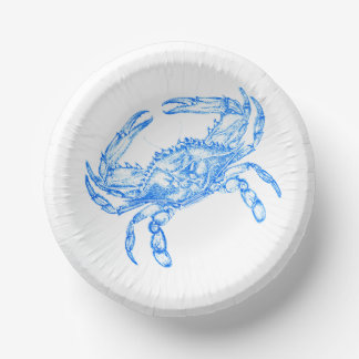 Vintage blue crab paper plate