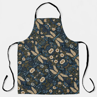 Vintage blue Dragonfly Apron