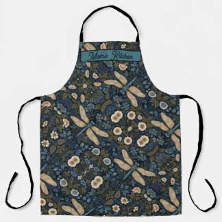 Vintage blue Dragonfly Apron