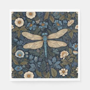 Vintage blue Dragonfly Napkin