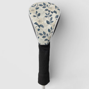 Vintage Blue Floral Botanical Pattern (3) Golf Head Cover
