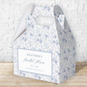 Vintage Blue Floral Bridal Shower Favour Box