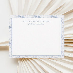 Vintage Blue Floral Personalised Advice Cards