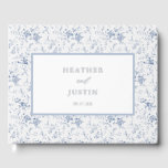 Vintage Blue Floral Toile Classic Wedding Guest Book<br><div class="desc">Foil Vintage Blue Floral Toile Classic Wedding Guestbook</div>