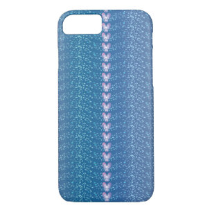 Vintage Blue Floral Violets wallpaper pattern iPhone 8/7 Case