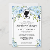 Vintage Blue Florals Regency Society Bridal Shower