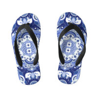 Vintage blue geometric, Indian ornament.