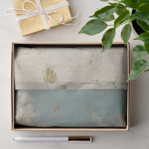 Vintage Blue Gold Grunge Pattern  Tissue Paper