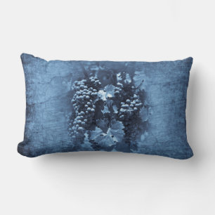 Vintage Blue Grapes Plaster Lumbar Cushion