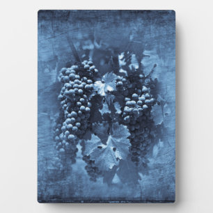Vintage Blue Grapes Plaster Plaque