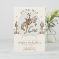 Vintage Blue Green Buckaroo Western 1st Birthday