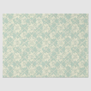 Vintage Blue-Green Trellis with Botanical Vine Tissue Paper