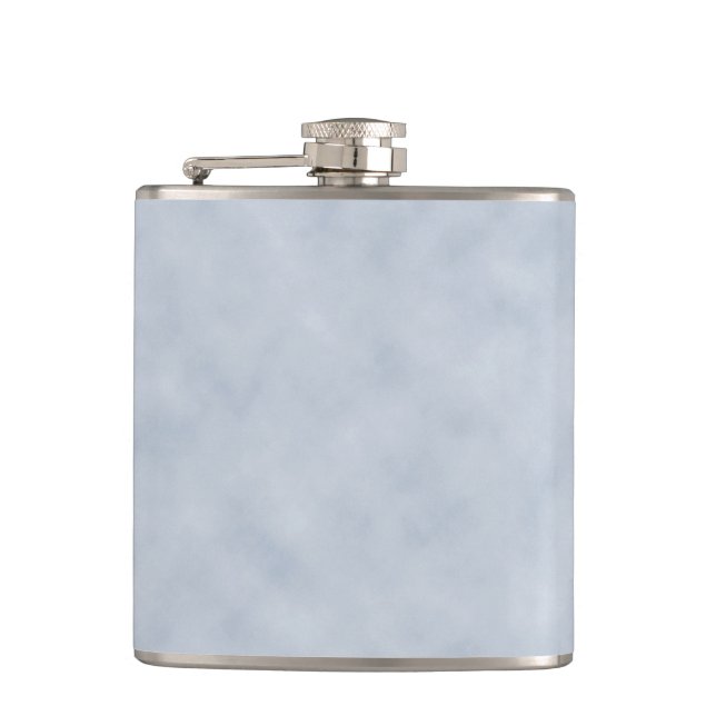 Vintage Blue Grey Parchment Look Texture Hip Flask (Front)